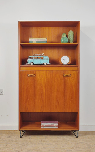 Vintage plan bookcase - g,